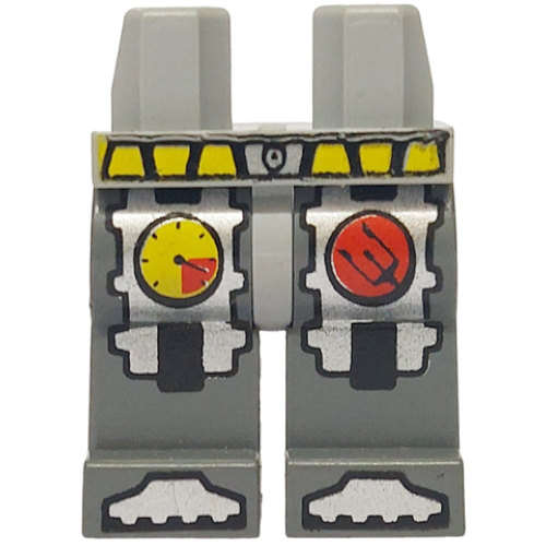 Деталь LEGO 970c85pb03 Hips and Dark Bluish Gray Legs with Atlantis Diver with Pressure Gauge Pattern