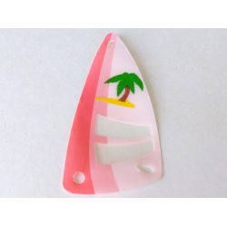 Plastic Triangle 6 x 12 Sail with Palm Tree Pattern