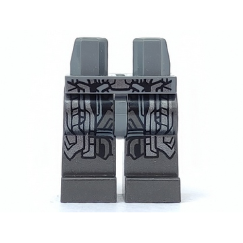 Деталь LEGO 970c77pb03 Hips and Pearl Dark Gray Legs with Silver Armor Pattern