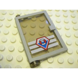 Door 1 x 4 x 5 Left with Trans-Brown Glass and Coast Guard Pattern (Sticker) - Set 7047 Door 1 x 4 x 5 Left with Trans-Brown Glass and Coast Guard Pattern (Sticker) - Set 7047