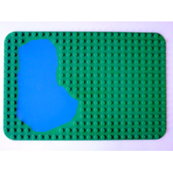 Duplo, Baseplate 16 x 24 with Pond Pattern Duplo, Baseplate 16 x 24 with Pond Pattern