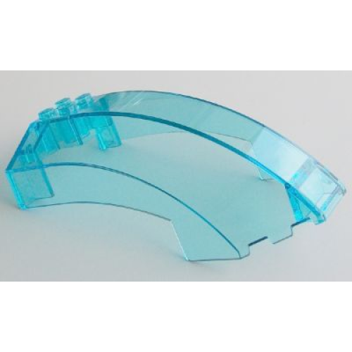 Деталь LEGO 18729 Windscreen 10 x 6 x 4 Curved - Trans-Light Blue