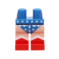 Hips and Red Legs with Light Nougat Legs and Blue Leotard with White Stars Pattern Hips and Red Legs with Light Nougat Legs and Blue Leotard with White Stars Pattern