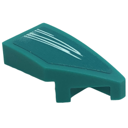 Wedge 2 x 1 x 2/3 Right with White Lines Pattern (Sticker) - Set 76909