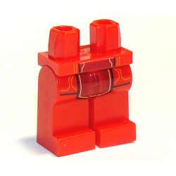 Hips and Legs with Orange / Yellow Circuitry, Dark Red Center Panel Pattern Hips and Legs with Orange / Yellow Circuitry, Dark Red Center Panel Pattern