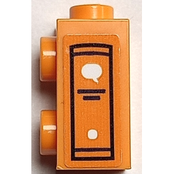 Brick, Modified 1 x 1 x 1 2/3 with Studs on Side with Book Spine with White Circle and Speech Bubble, Black Lines and Outline Pattern (Sticker) - Set 41739 Brick, Modified 1 x 1 x 1 2/3 with Studs on Side with Book Spine with White Circle and Speech Bubble, Black Lines and Outline Pattern (Sticker) - Set 41739