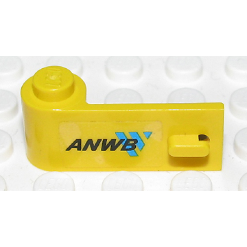 Деталь LEGO 3822pb016 Door 1 x 3 x 1 Left with 'ANWB' and Blue Logo Pattern (Sticker) - Set 2140