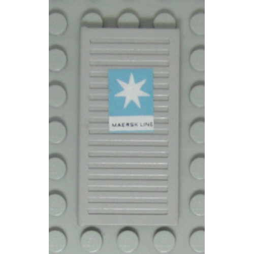 Деталь LEGO 791pb01L Window 1 x 3 x 5 Shutter with Maersk Line Logo Pattern Left Side (Sticker) - Sets 1552-1 / 1651-2