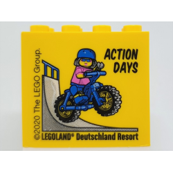Brick 2 x 4 x 3 with ACTION DAYS LEGOLAND Deutschland Resort Pattern