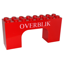 Arch 2 x 8 x 3 with White 'OVERBLIK' Pattern Arch 2 x 8 x 3 with White 'OVERBLIK' Pattern