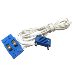 Electric, Train Track Contact Base with Wire (97cm) with Blue Electric, Connector, 2-Way Male Rounded Wide Long with Hollow Pins (2913 / bb0093ac01) Electric, Train Track Contact Base with Wire (97cm) with Blue Electric, Connector, 2-Way Male Rounded Wide Long with Hollow Pins (2913 / bb0093ac01)
