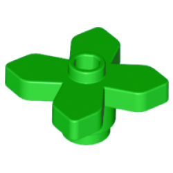 Plant Flower 2 x 2 Leaves - Angular - Bright Green Plant Flower 2 x 2 Leaves - Angular - Bright Green