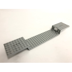 Train Base 6 x 34 Split-Level with Bottom Tubes and 3 Holes at Each End