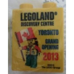 Duplo, Brick 1 x 2 x 2 with LEGOLAND Discovery Centre Toronto Grand Opening 2013 Pattern