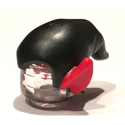 Minifigure, Headgear Hat, Elf Drooping with Molded Red Pointed Ears Pattern Minifigure, Headgear Hat, Elf Drooping with Molded Red Pointed Ears Pattern