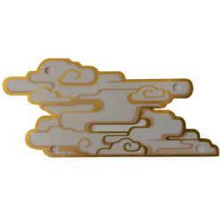 Plastic Part for Set 80039 - White Clouds with Gold Edges Pattern 1