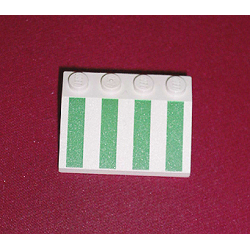 Slope 33 3 x 4 with Green Stripes Pattern Slope 33 3 x 4 with Green Stripes Pattern