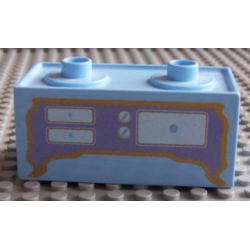 Duplo, Furniture Oven Range with 2 Top Studs and Stove Pattern (Sticker) - Set 4820 Duplo, Furniture Oven Range with 2 Top Studs and Stove Pattern (Sticker) - Set 4820