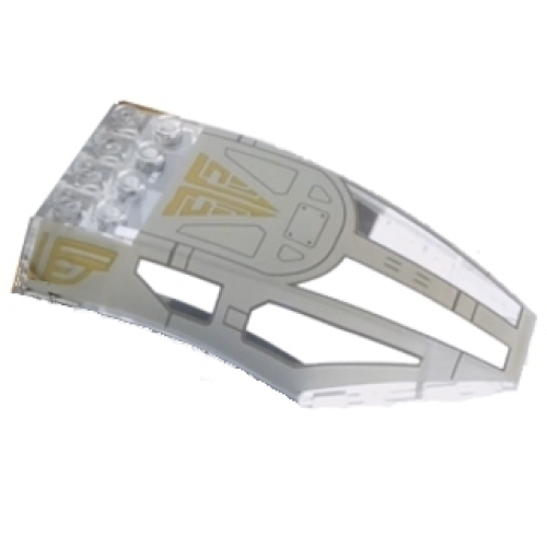 Деталь LEGO 45705pb026 Windscreen 10 x 6 x 2 Curved with SW The Arrowhead Pattern