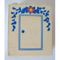 Stickered Assembly 4 x 2 x 4 with Door with Flower Above Pattern (Sticker) - Set 270-2 - 4 Brick 2 x 4 Stickered Assembly 4 x 2 x 4 with Door with Flower Above Pattern (Sticker) - Set 270-2 - 4 Brick 2 x 4