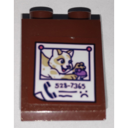 Slope 65 2 x 2 x 2 with Bottom Tube with Telephone, '528-7365', Cat and Mouse Pattern (Sticker) - Set 41340 Slope 65 2 x 2 x 2 with Bottom Tube with Telephone, '528-7365', Cat and Mouse Pattern (Sticker) - Set 41340