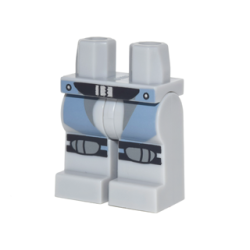 Hips and Legs with Sand Blue Straps, Black Belt, and Dark Bluish Gray Knee Pads Pattern Hips and Legs with Sand Blue Straps, Black Belt, and Dark Bluish Gray Knee Pads Pattern