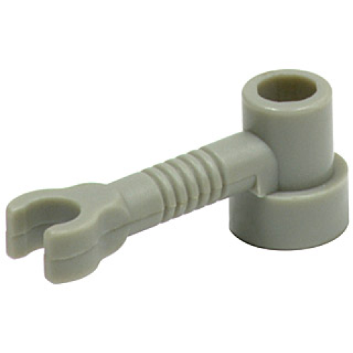 Деталь LEGO 4735 Bar 1 x 3 with Clip and Stud Holder (Robot Arm) - Light Gray