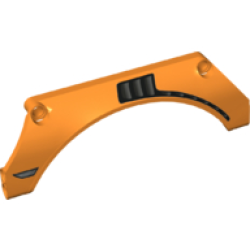 Technic, Panel Car Mudguard Arched 15 x 2 x 5 with Vent Grille Pattern Model Left Side Technic, Panel Car Mudguard Arched 15 x 2 x 5 with Vent Grille Pattern Model Left Side