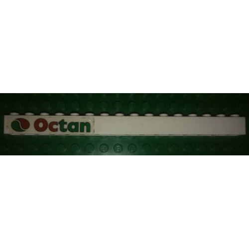 Деталь LEGO 2465pb24 Brick 1 x 16 with Octan Logo Pattern (Sticker) - Sets 6397 / 6472