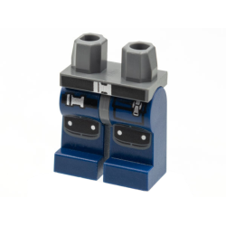 Hips and Dark Blue Legs with Silver Belt Buckle, Pull Tab and Knee Pads Pattern Hips and Dark Blue Legs with Silver Belt Buckle, Pull Tab and Knee Pads Pattern