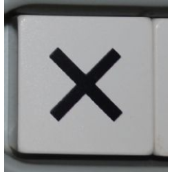 Duplo, Tile 2 x 2 x 1 with Black Multiplication Sign (×) Pattern