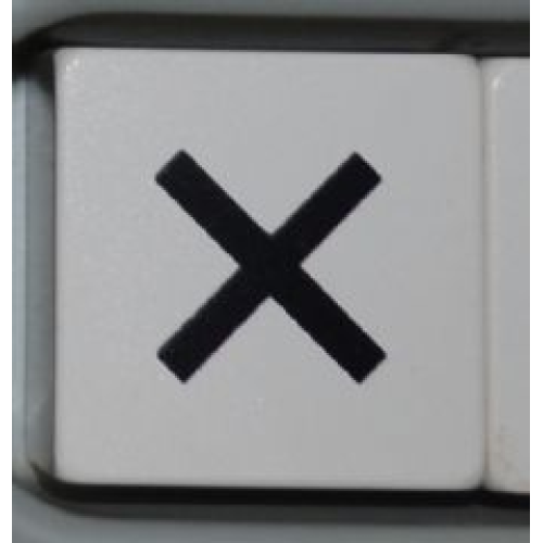 Деталь LEGO 2756pb378 Duplo, Tile 2 x 2 x 1 with Black Multiplication Sign (×) Pattern