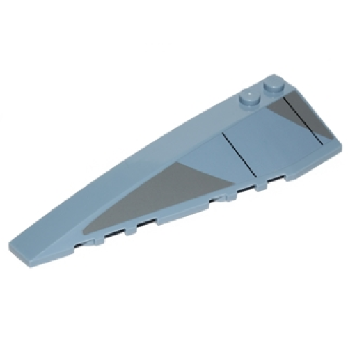 Деталь LEGO 50955pb021 Wedge 10 x 3 Left with Gray Panels and Black Lines Pattern (Sticker) - Set 75041