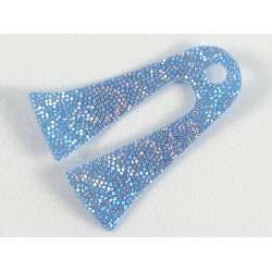 Mini Doll, Cape Cloth, 2 Long Tails with Silver Iridescent Dots Pattern