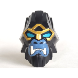 Large Figure Head Modified Chima Gorilla with Blue Eyes with Gold Outline Pattern