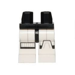 Hips and White Legs with SW Stormtrooper Black and Light Bluish Gray Markings Pattern (Rebels Cartoon Style) Hips and White Legs with SW Stormtrooper Black and Light Bluish Gray Markings Pattern (Rebels Cartoon Style)
