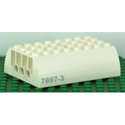 Slope, Curved 6 x 8 x 2 Double with Light Bluish Gray '7897-3' Pattern on Both Sides (Stickers) - Set 7897 Slope, Curved 6 x 8 x 2 Double with Light Bluish Gray '7897-3' Pattern on Both Sides (Stickers) - Set 7897