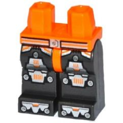 Hips and Pearl Dark Gray Legs with Silver and Orange Belt, Knee Pads and Boots Pattern