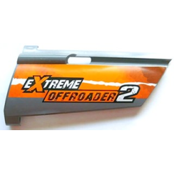 Technic, Panel Fairing #20 Large Long, Small Hole, Side A with 'EXTREME OFFROADER 2' Pattern (Sticker) - Set 8297 Technic, Panel Fairing #20 Large Long, Small Hole, Side A with 'EXTREME OFFROADER 2' Pattern (Sticker) - Set 8297