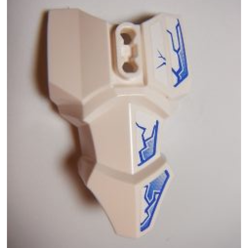 Деталь LEGO 90652pb01 Large Figure Torso Armor with 2 Chest Holes with Blue and White Fracture Pattern (Stickers) - Set 6230