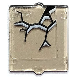 Glass for Window 1 x 2 x 2 Flat Front with Black and White Cracks Pattern 4 (Sticker) - Set 70425 Glass for Window 1 x 2 x 2 Flat Front with Black and White Cracks Pattern 4 (Sticker) - Set 70425