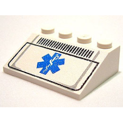 Slope 33 3 x 4 with EMT Star of Life and Grille Pattern Slope 33 3 x 4 with EMT Star of Life and Grille Pattern