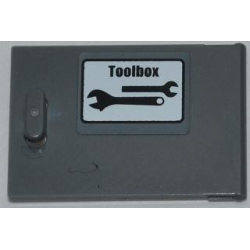Container, Cupboard 2 x 3 x 2 Door with 'Toolbox' and 2 Wrenches Pattern Model Right Side (Sticker) - Set 9457 Container, Cupboard 2 x 3 x 2 Door with 'Toolbox' and 2 Wrenches Pattern Model Right Side (Sticker) - Set 9457