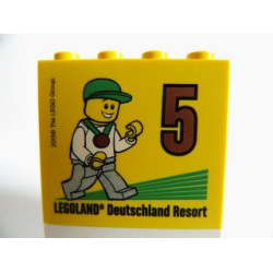 Brick 2 x 4 x 3 with Besuchsmeister 5 Bronze 2015 Legoland Deutschland Resort Pattern