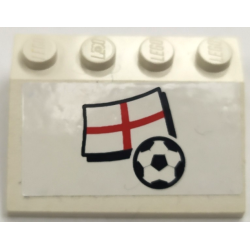 Slope 33 3 x 4 with Flag of England and Soccer Ball on White Background Pattern (Sticker) - Set 3405 Slope 33 3 x 4 with Flag of England and Soccer Ball on White Background Pattern (Sticker) - Set 3405