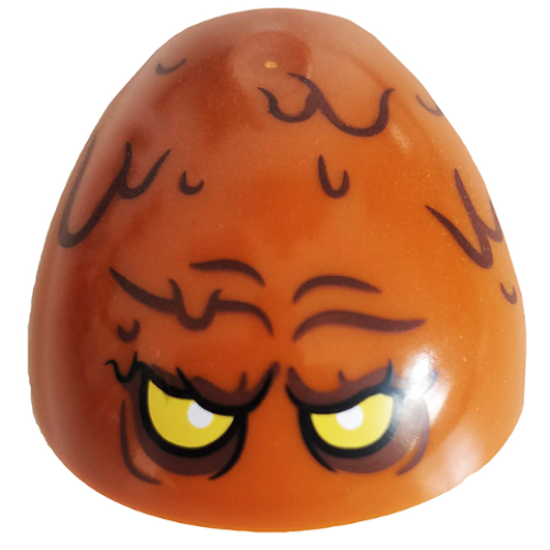 Деталь LEGO 21560pb09 Large Figure Armor, Round, Smooth with Clayface Face Pattern