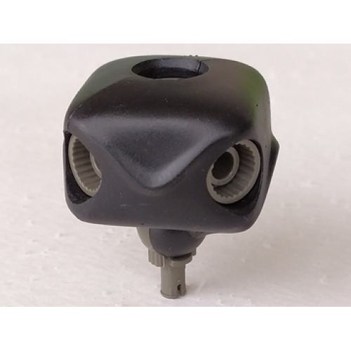 Деталь LEGO 41955 Galidor Connector Block 6 x 6 x 4 with 5 Dark Gray Rotation Joint Sockets and Dark Gray Rotation Joint Pin