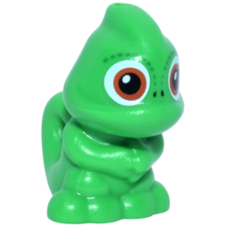 Chameleon, Friends Style, Upright with Hole on Top and Hole on Tail with Dark Orange Eyes Pattern (Pascal) Chameleon, Friends Style, Upright with Hole on Top and Hole on Tail with Dark Orange Eyes Pattern (Pascal)