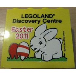 Brick 2 x 4 x 3 with Legoland Discovery Centre Easter 2011 Pattern Brick 2 x 4 x 3 with Legoland Discovery Centre Easter 2011 Pattern