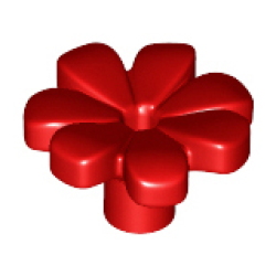 Plant Flower with Bar and Small Pin Hole - Red